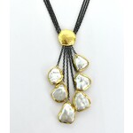 ARA Collection 24k Gold and Pearl Tassel Necklace