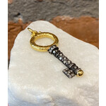 ARA Collection 24k Gold, Diamond and Oxidized Silver Key Pendant