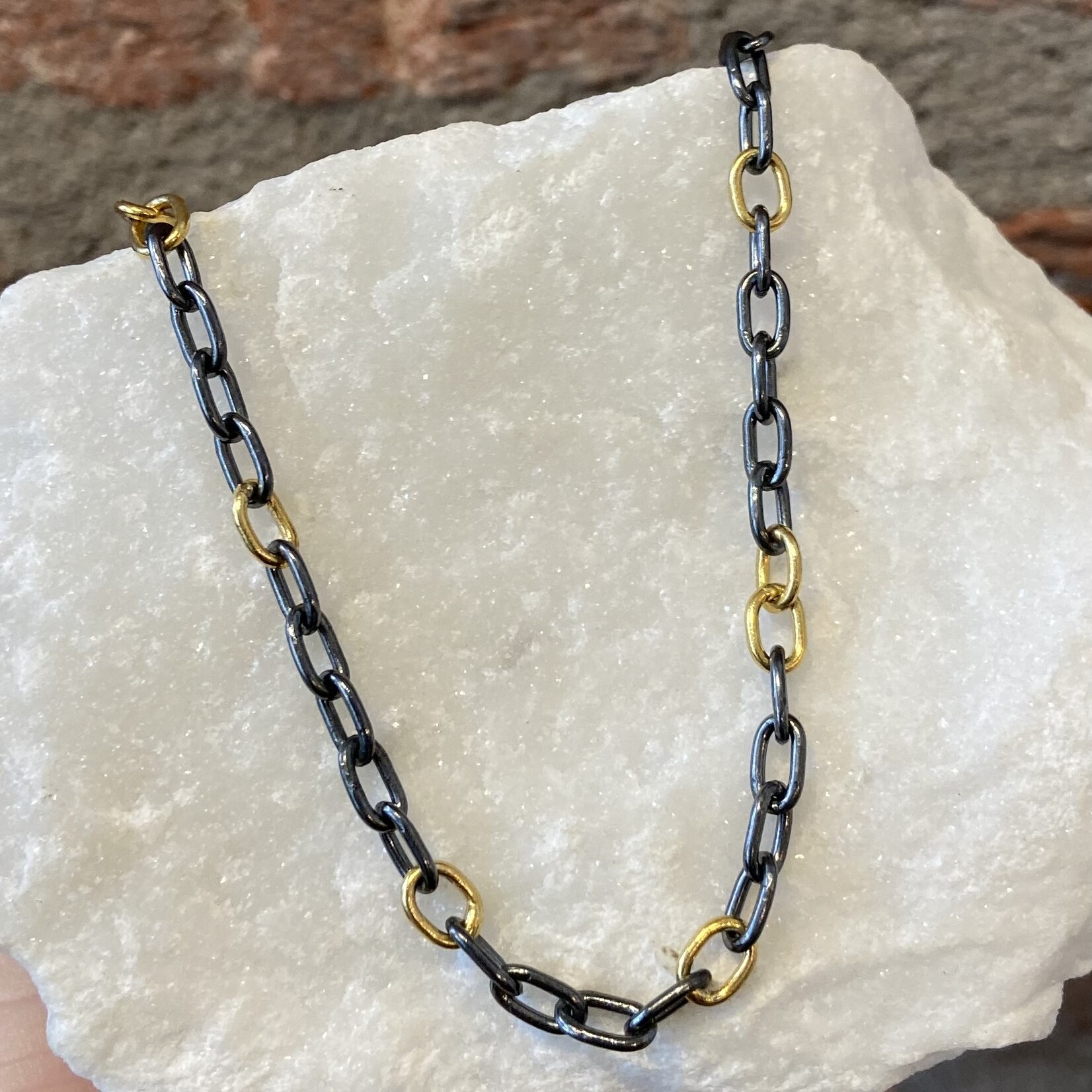 ARA Collection 24k Gold and Oxidized Silver Chain