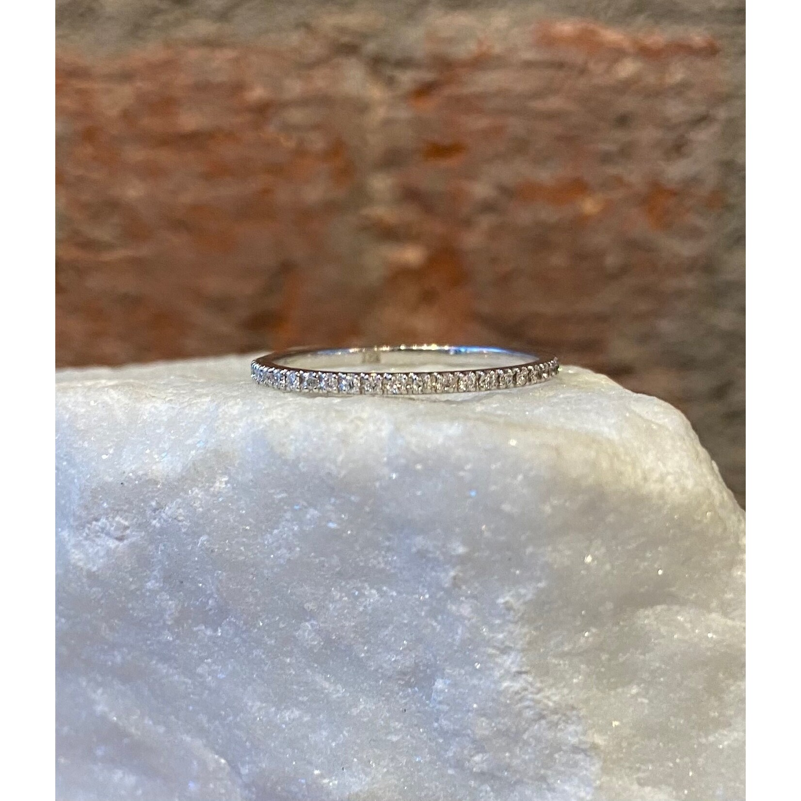 Andi Alyse White Diamond and 18k White Gold Eternity Band, size 6.5
