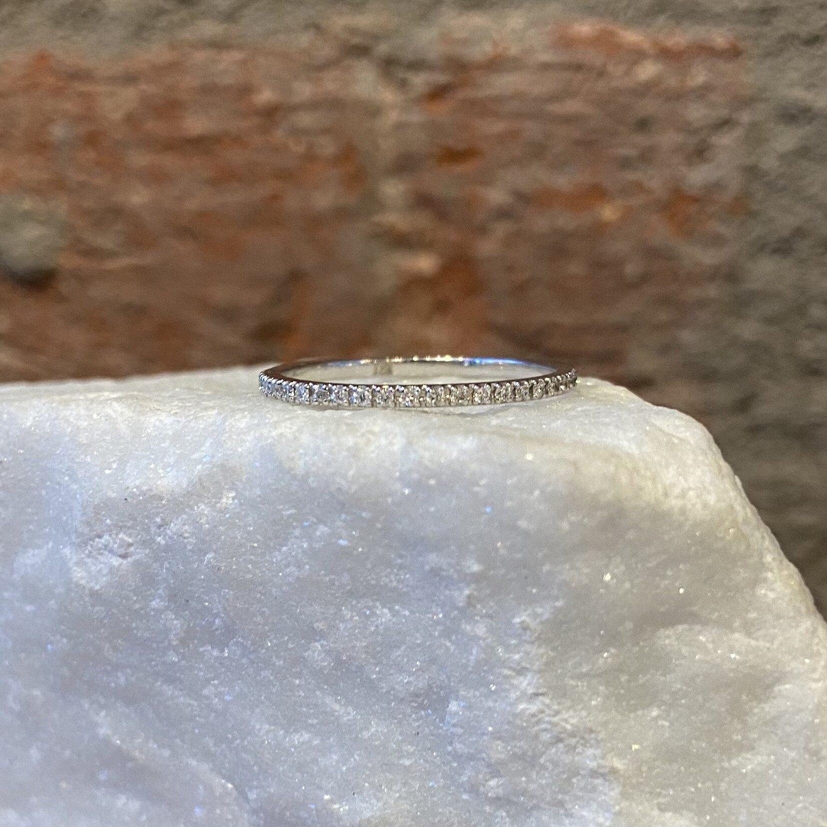 Andi Alyse White Diamond and 18k White Gold Eternity Band, size 6.5