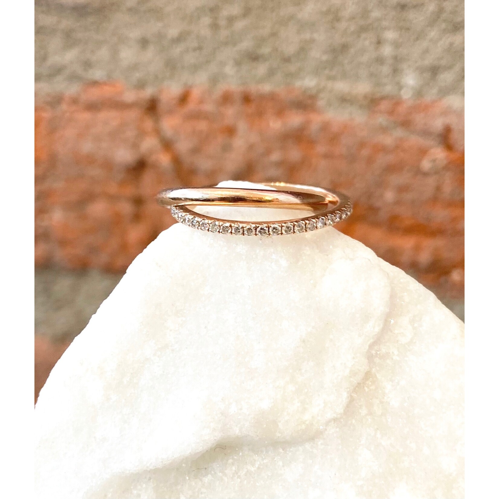 Andi Alyse Rose Gold and Diamond Interlocking Ring