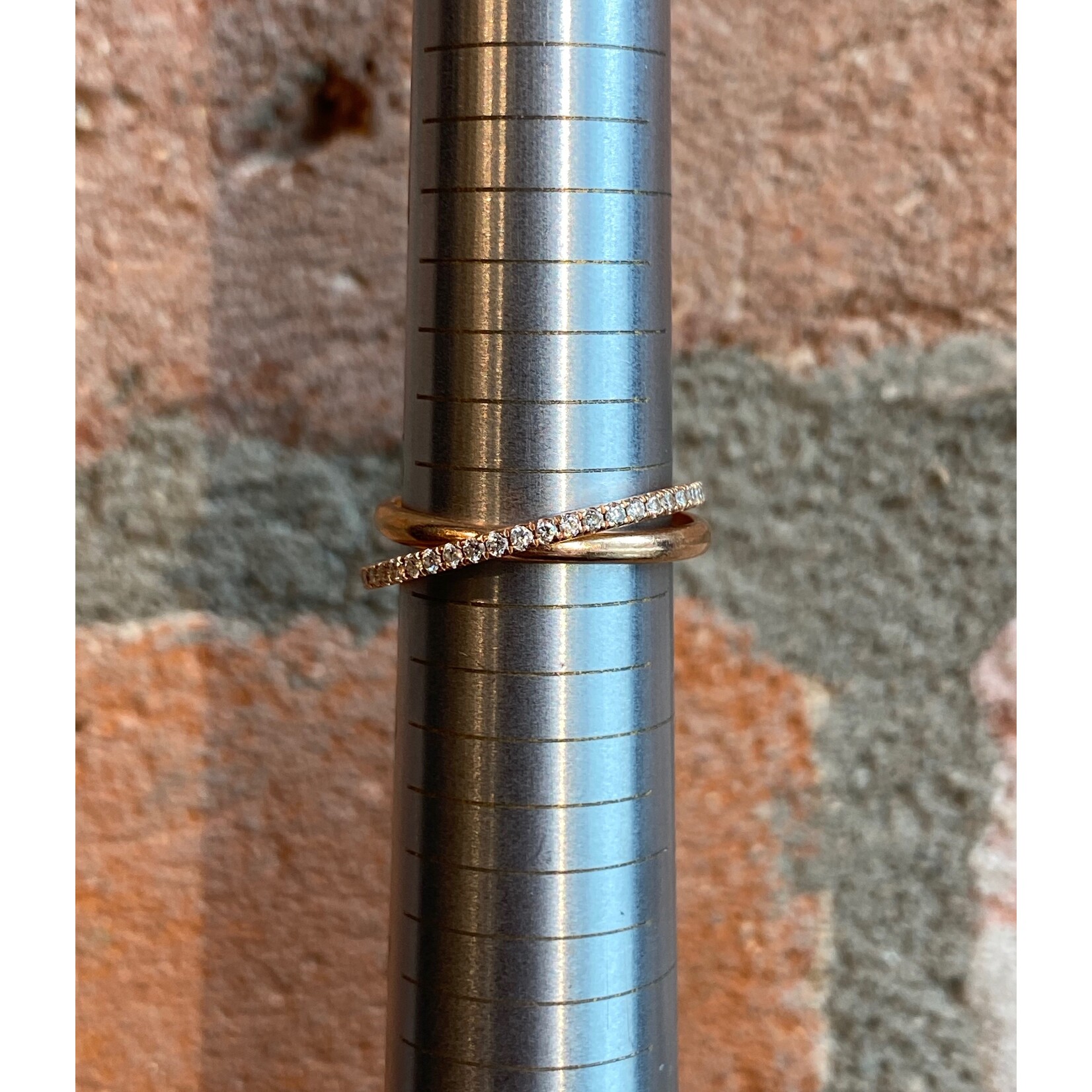 Andi Alyse Rose Gold and Diamond Interlocking Ring