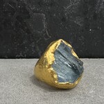 ARA Collection 24K Gold Aquamarine Statement Ring (size 6)