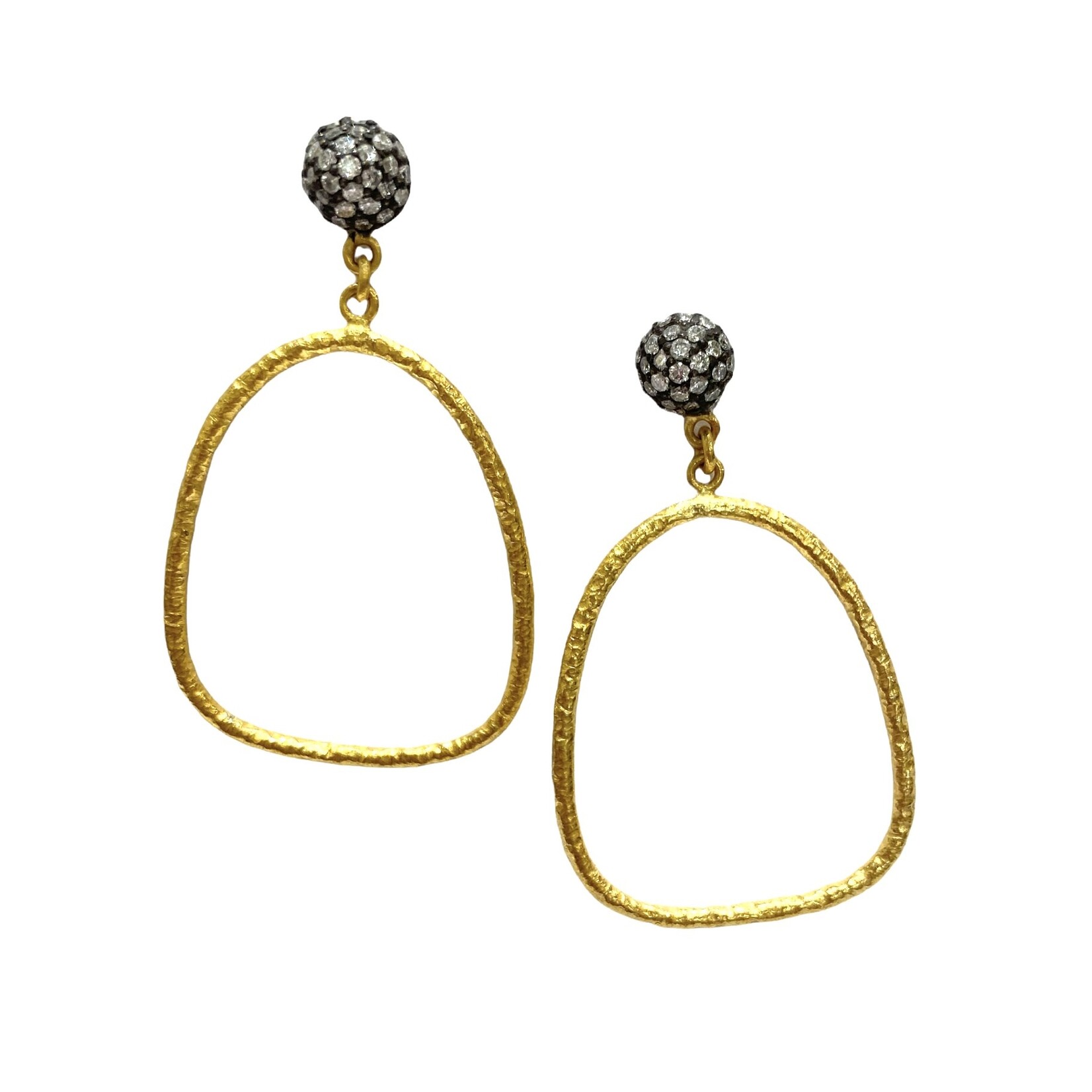 ARA Collection 24k Gold and Diamond Drop Earrings
