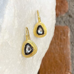 ARA Collection White Sapphire and 24kt Gold Tear Drop Earrings