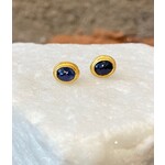 ARA Collection Blue Sapphire and 24k Gold Post Earrings