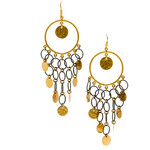 ARA Collection 24K Gold and Silver Multi Disc Earrings