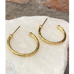 ARA Collection 24k Gold Thin 1 1/4" Hoop Earrings