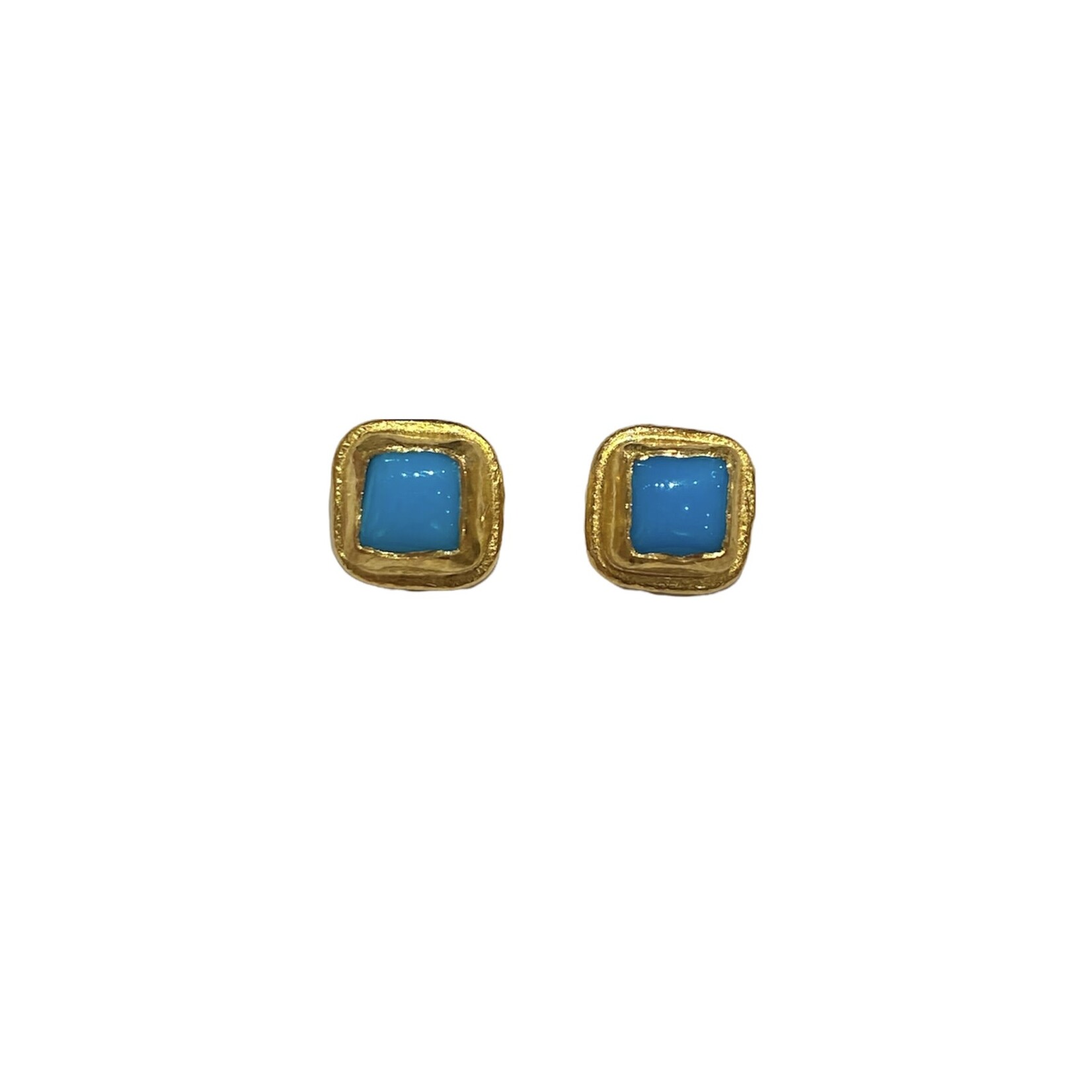 ARA Collection 24k Gold and Turquoise Post Earrings