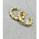 ARA Collection 24k Gold & Pearl Hoop Earrings