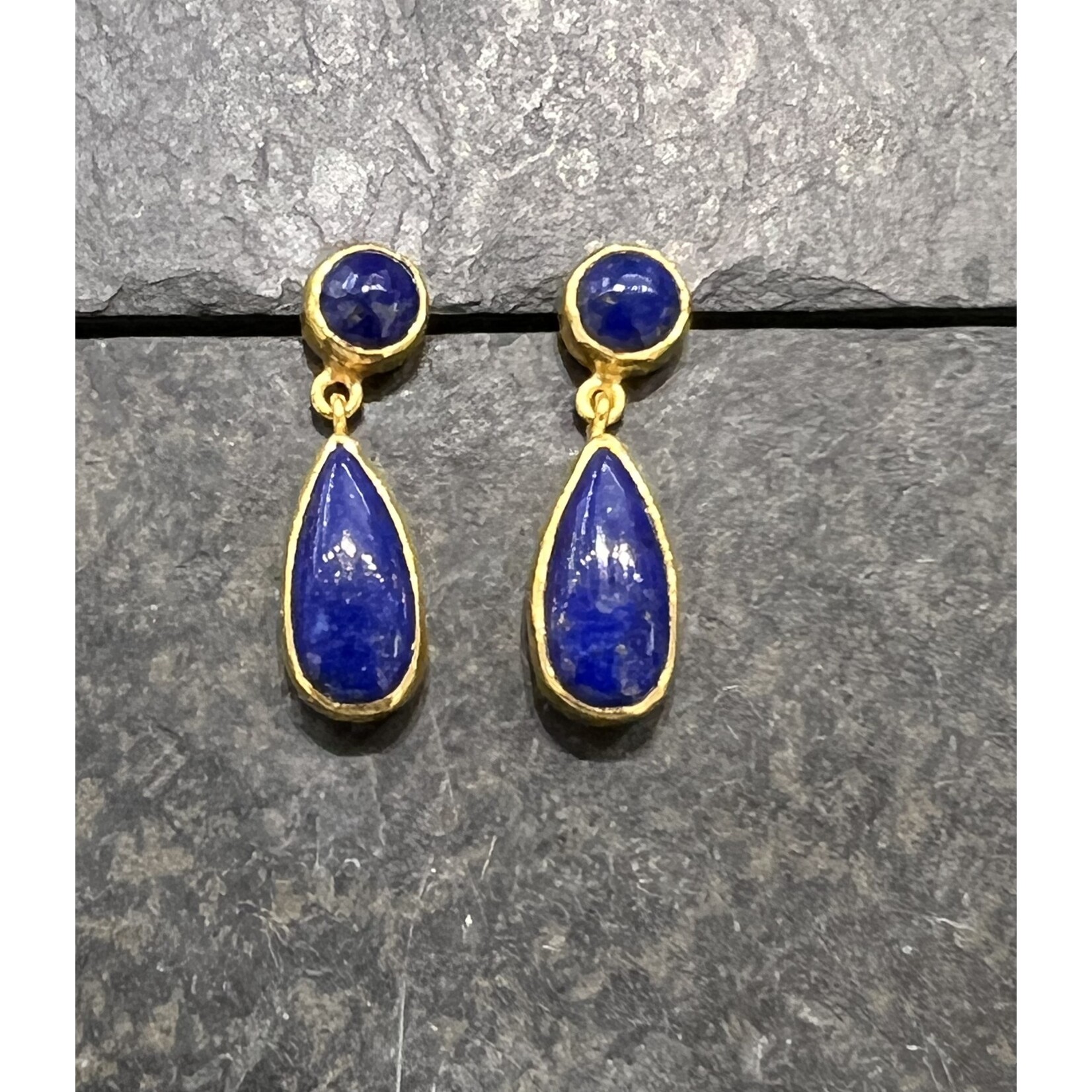 ARA Collection 24k Gold & Lapis Drop Earrings