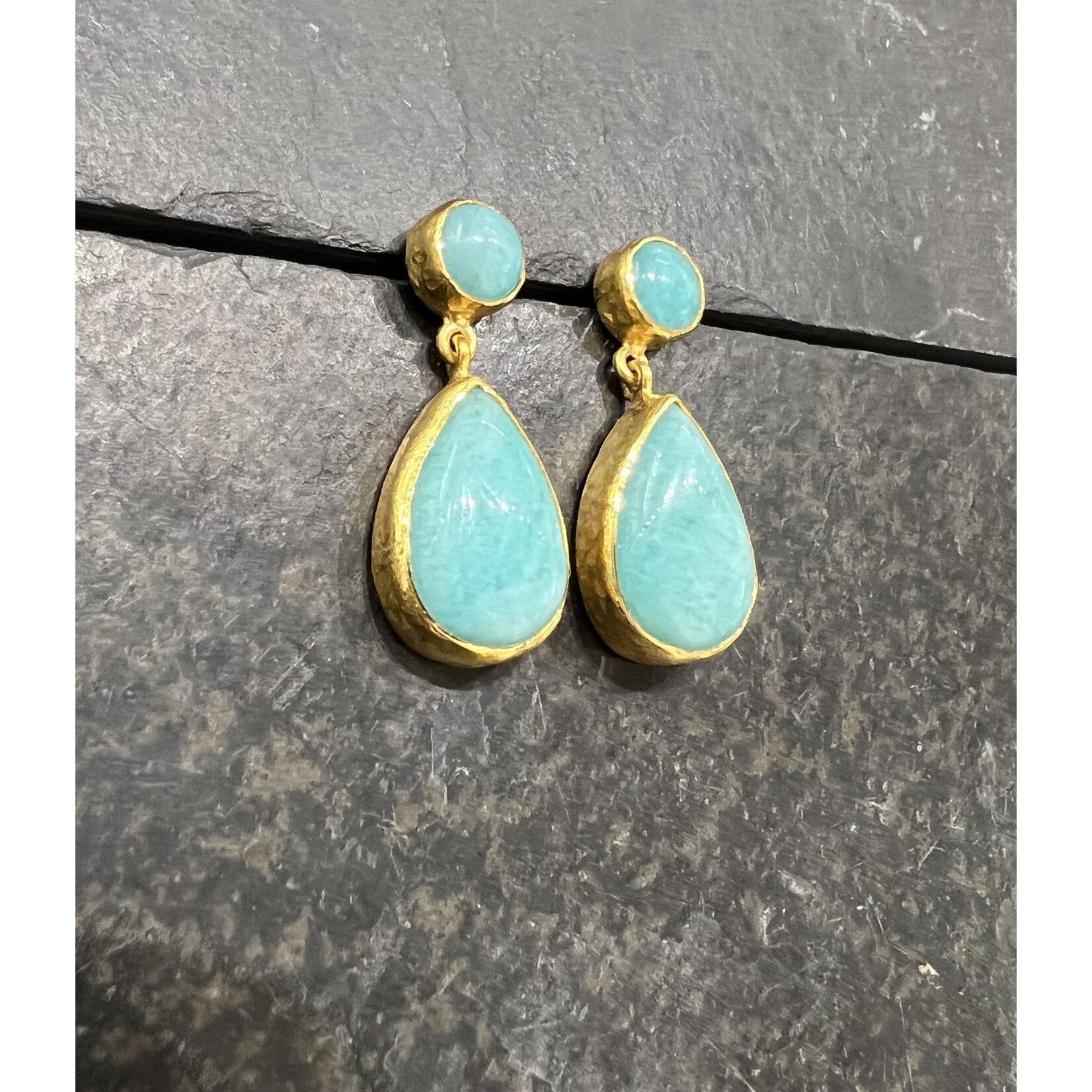 ARA Collection 24k Gold and Amazonite Drop Earrings