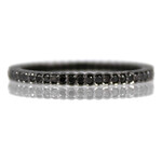 Sethi Couture Black Diamond and Black Rhodium Scallop Eternity Band