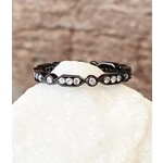 Sethi Couture White Diamond and Black Rhodium Art Deco Eternity Band