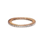 Sethi Couture Rose Gold and White Diamond Prong Set Eternity Band