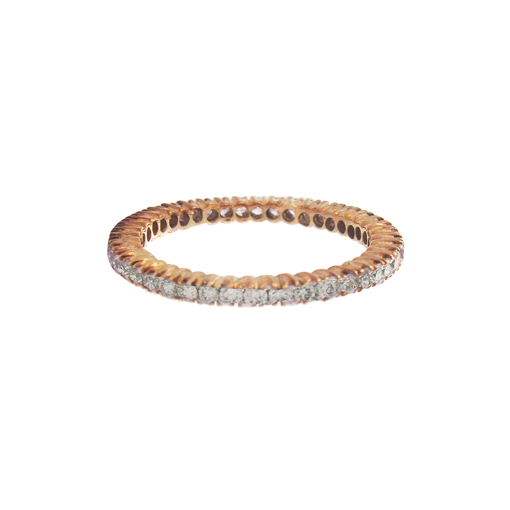 Sethi Couture Rose Gold and White Diamond Prong Set Eternity Band