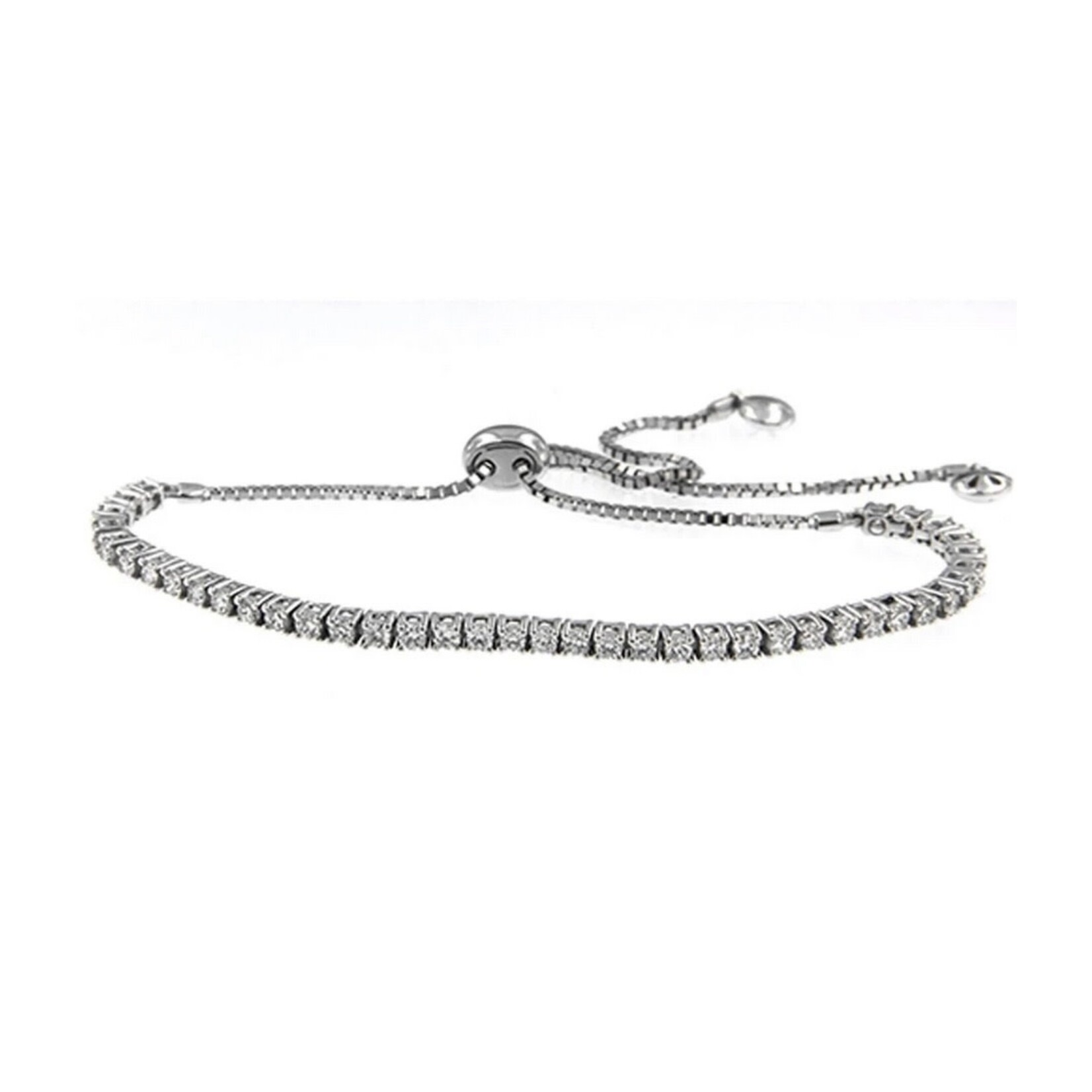 Sethi Couture White Gold and White Diamond "Eloise" Adjustable Tennis Bracelet