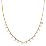 Sethi Couture Yellow Gold and White Diamond "Cien Long Drop" Necklace