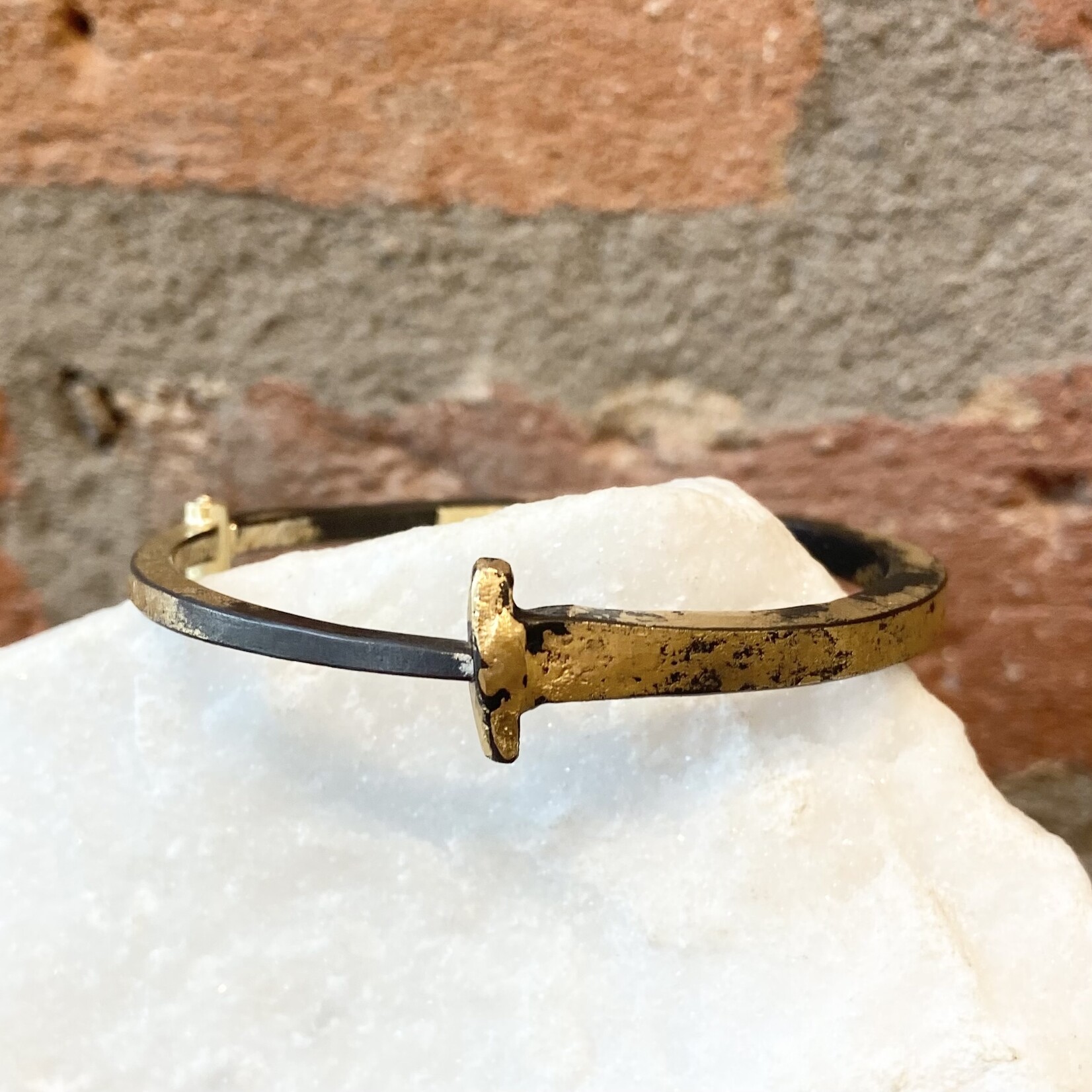 Pat Flynn 22k Gold Dusted Nail Bracelet