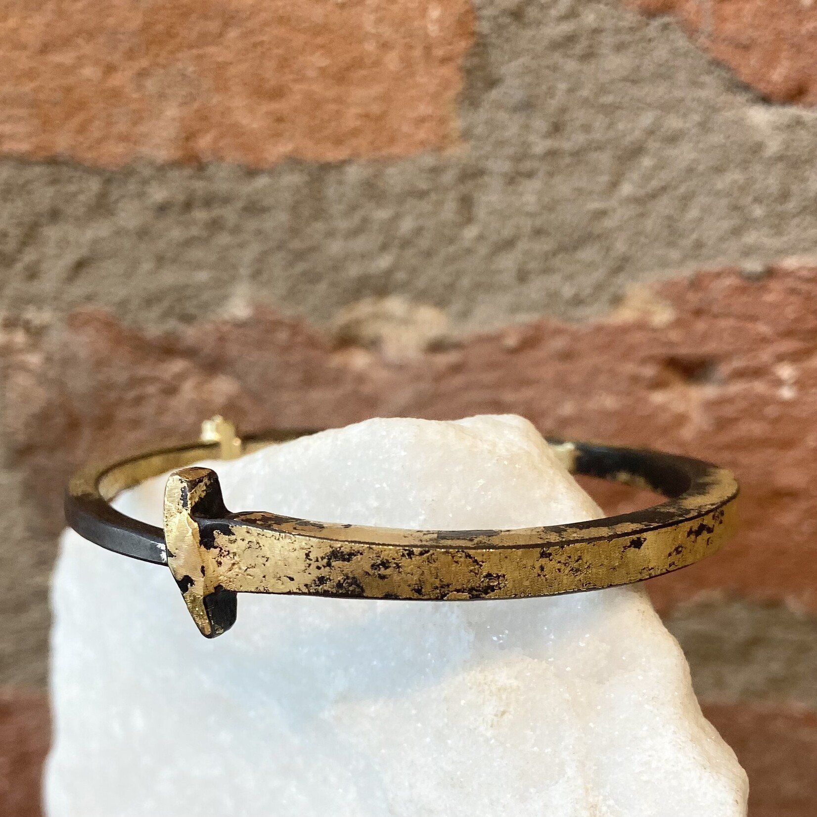 Pat Flynn 22k Gold Dusted Nail Bracelet