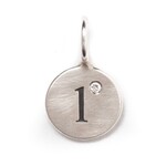 Heather Moore "L" Stamped on Sterling Silver Charm (mini) with Diamond