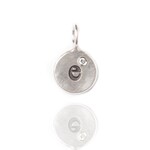 Heather Moore "E" Stamped on Sterling Silver Charm (mini) with Diamond