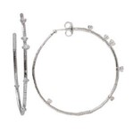 Mattia Cielo Medium Rugiada White Gold & Diamond Hoop Earrings