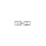 Sethi Couture 18k white gold and white baguette diamond stud earrings