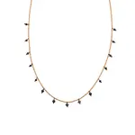 Sethi Couture Rose Gold and Black Diamond Bead Adeline Necklace