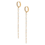 Sethi Couture Yellow Gold Zelda Cien Rose Cut Diamond Linear Earrings