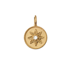 Sethi Couture Yellow Gold Compass White Diamond Pendant