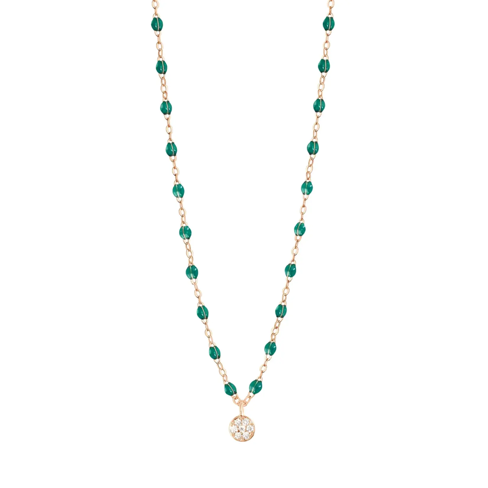 Gigi Clozeau Classic Puce Necklace - 18k, Diamond,  and Emerald Resin Pearls