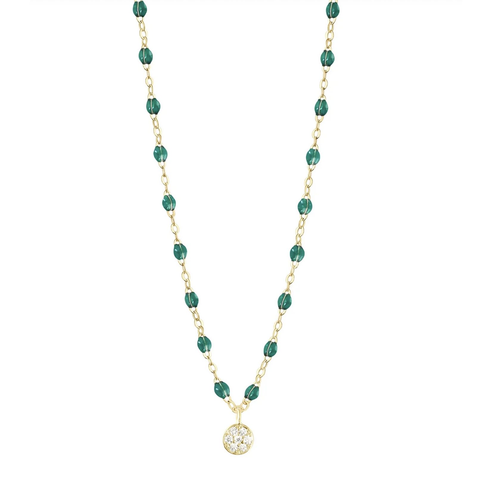 Gigi Clozeau Classic Puce Necklace - 18k, Diamond,  and Emerald Resin Pearls