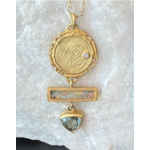 Karen Liberman Ottoman coin, Australian opal, and trillion cut tourmaline necklace