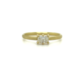 Baguette Prong Set Diamond and 18k Ring .25ctw