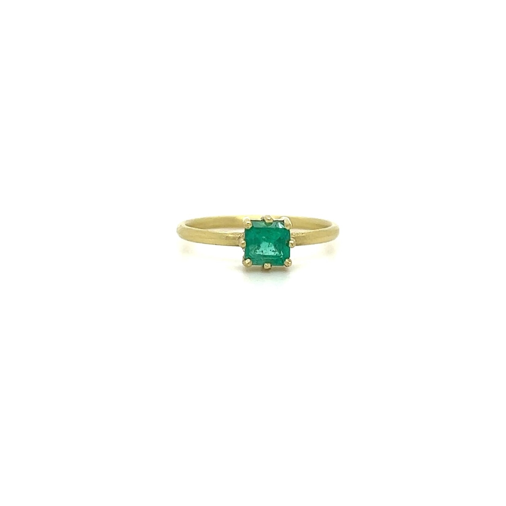 Perfect Jewel Heist 18k and Green Sapphire Ring .62ct