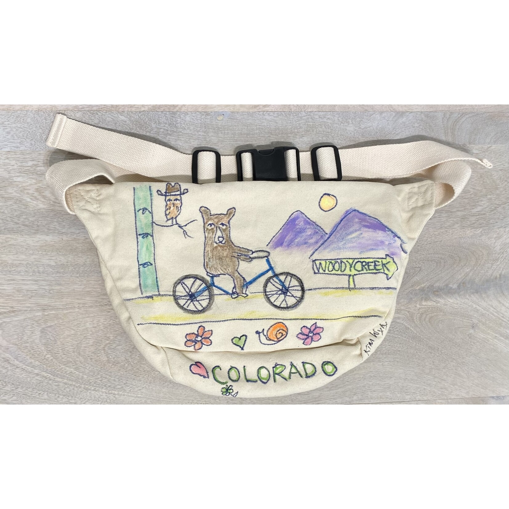 Kim Wyly Hand Painted Canvas Belt Bag - 81611 Life
