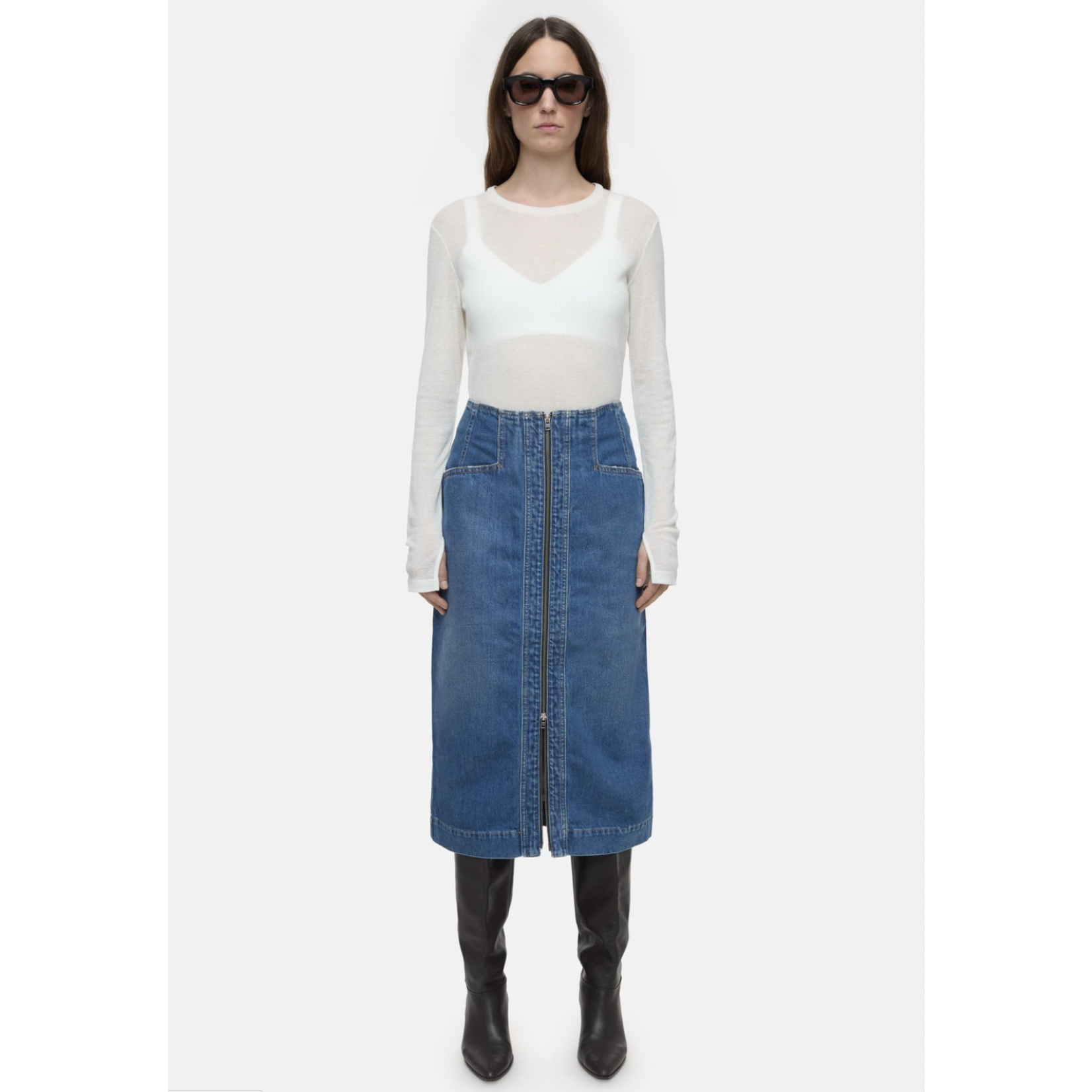 Closed Denim Skirt with Zip