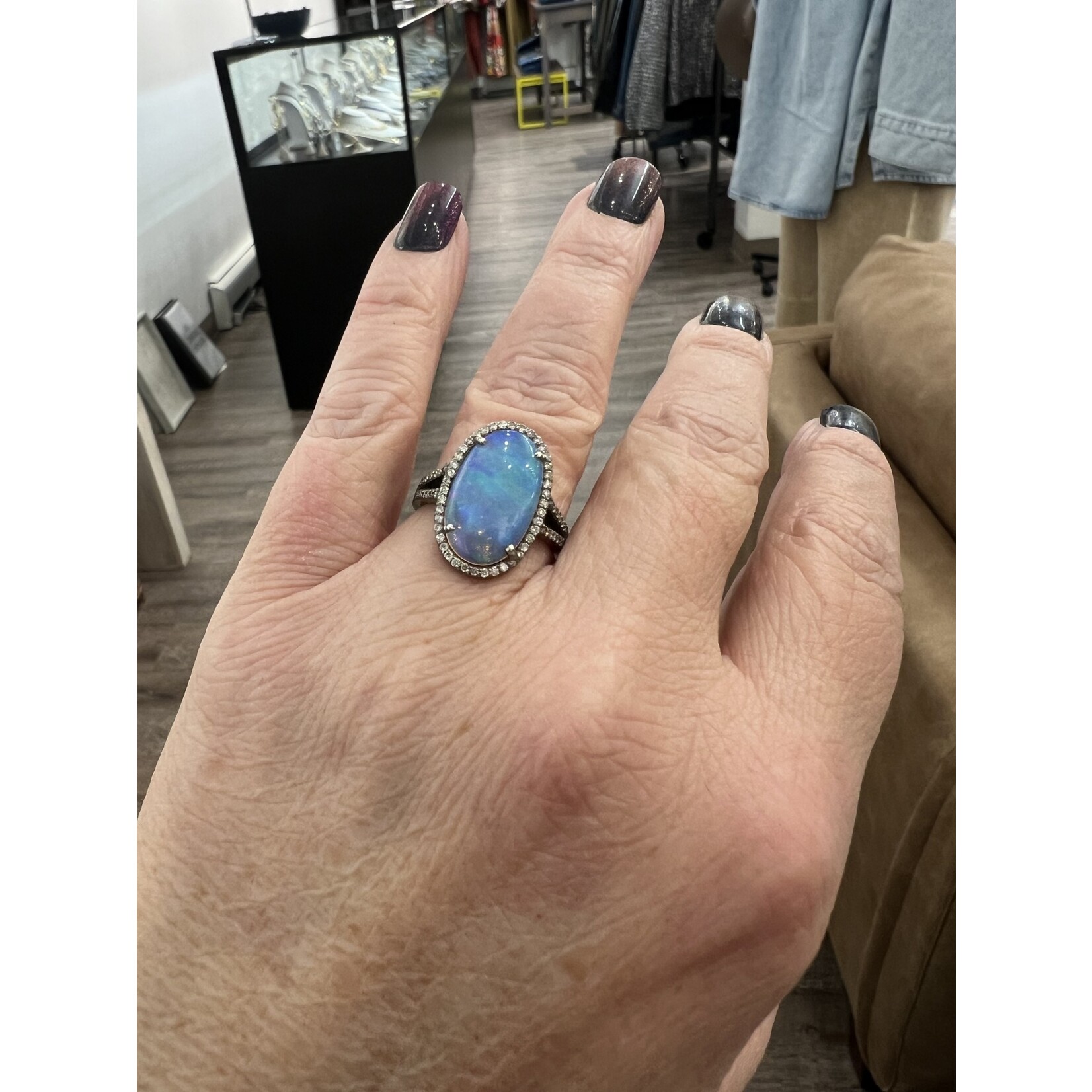 Lui Jewelry Opal and Diamond Ring