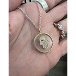 Lui Jewelry 14k, Diamond, and Quartz Hamsa Pendant