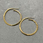 DeNev Small Forged 18k Yellow Gold Vermeil Hoops