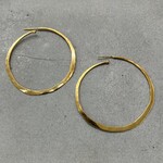 DeNev Large Forged 18k Yellow Gold Vermeil Hoops