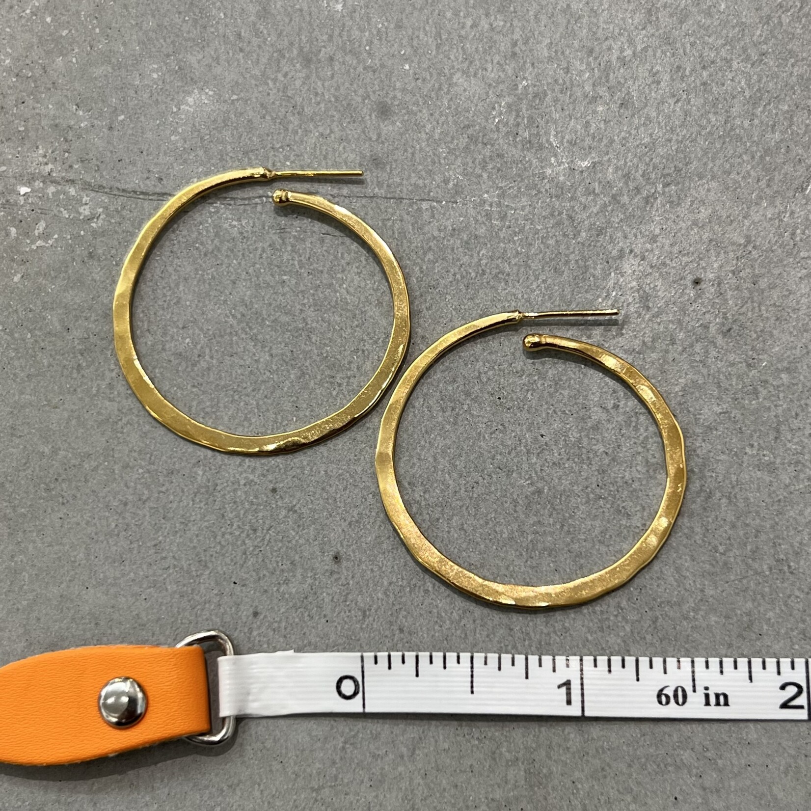 DeNev Small Forged 18k Yellow Gold Vermeil Hoops