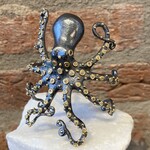 ARA Collection 24k Gold, Oxidized Silver, & Diamond Octopus Cuff Bracelet