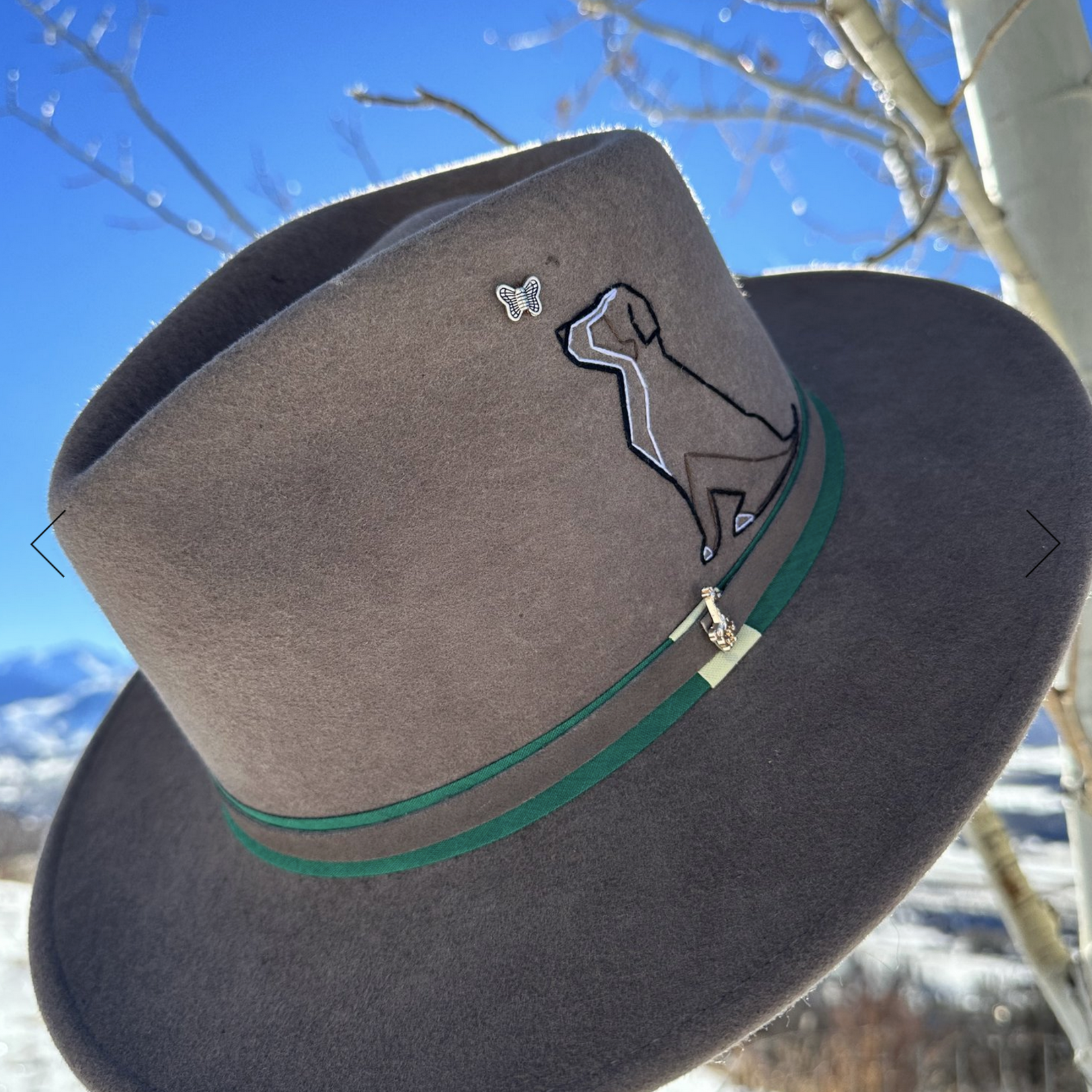 "Bernese & Butterfly" Suede Hat