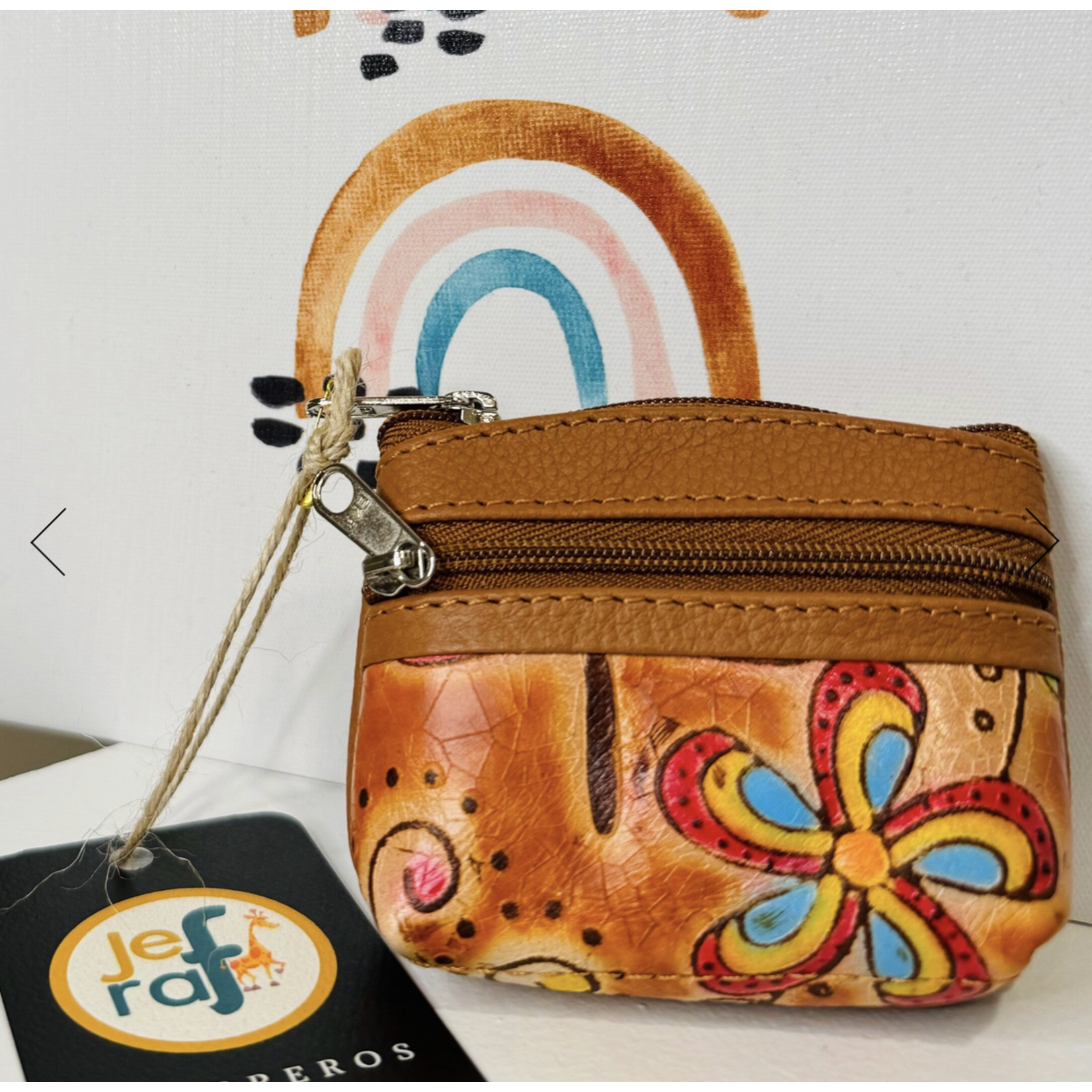 Leather Hand Painted Coin Purse