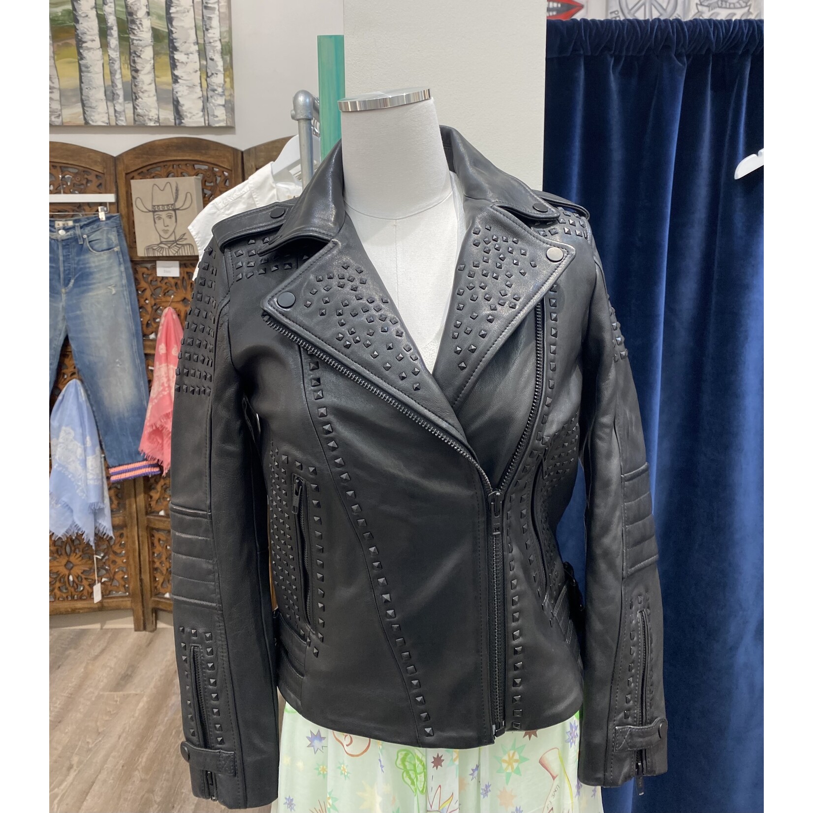 11Uptown Studded Leather Jacket