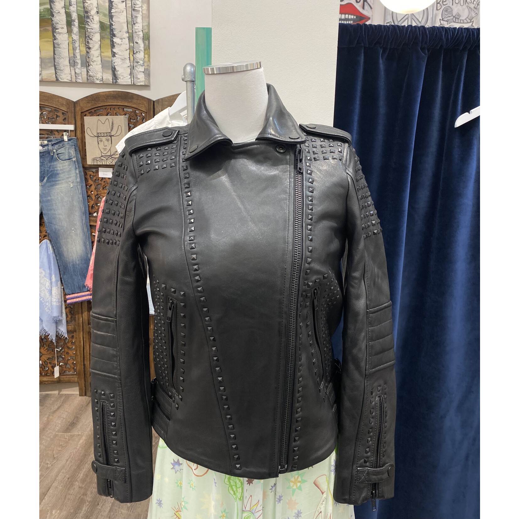 11Uptown Studded Leather Jacket