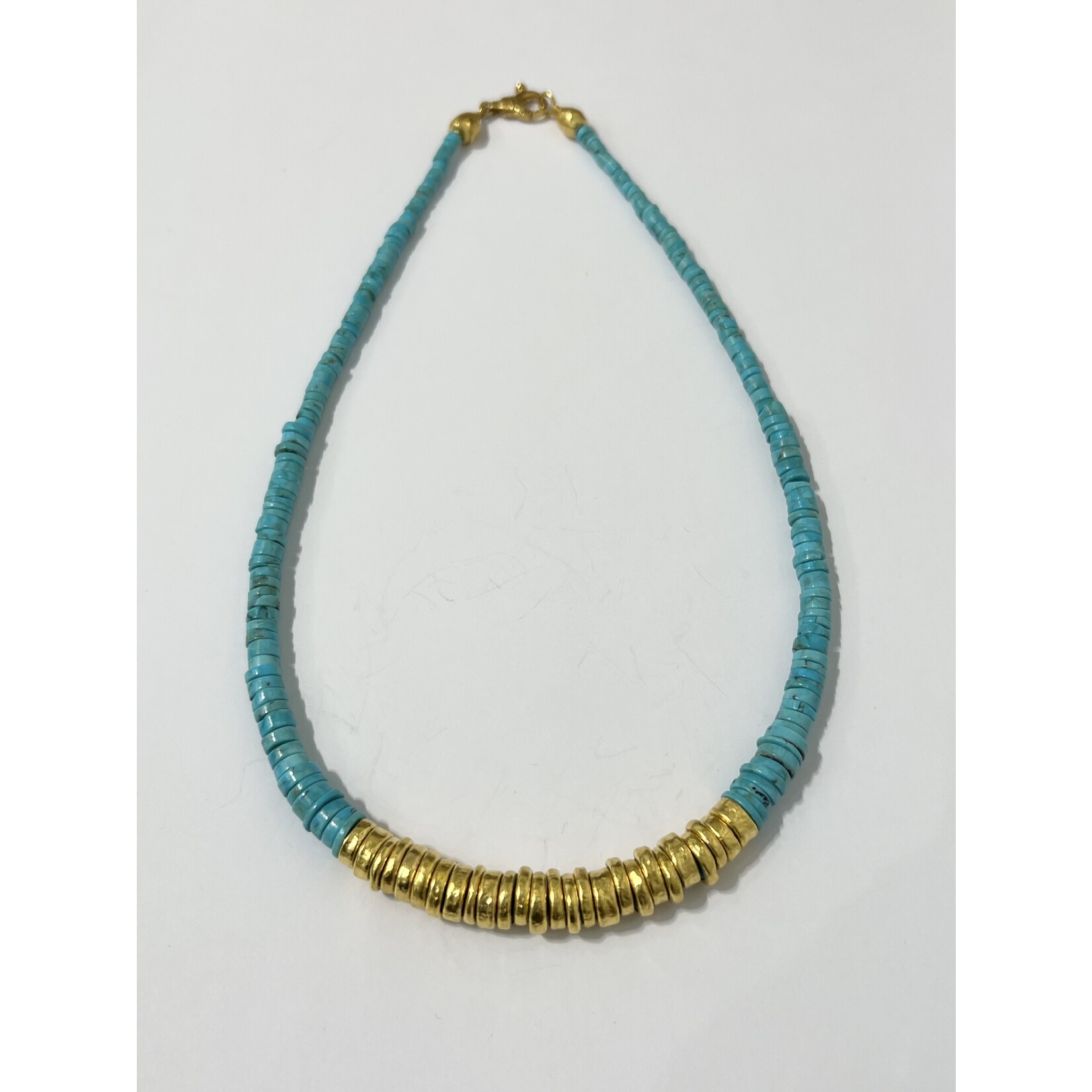 ARA Collection 24k Gold & Turquoise Rondelle Necklace